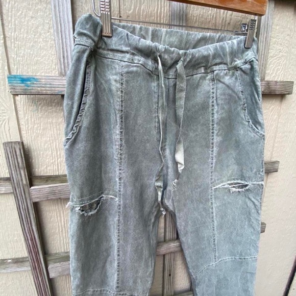 Designer high waisted drawstring army pants - Picture 2 of 2